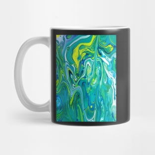 Limeade - Abstract Acrylic Pour Mug